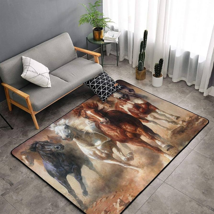 絨毯　ラグ　タペストリー　馬 絨毯ラグタペストリー馬